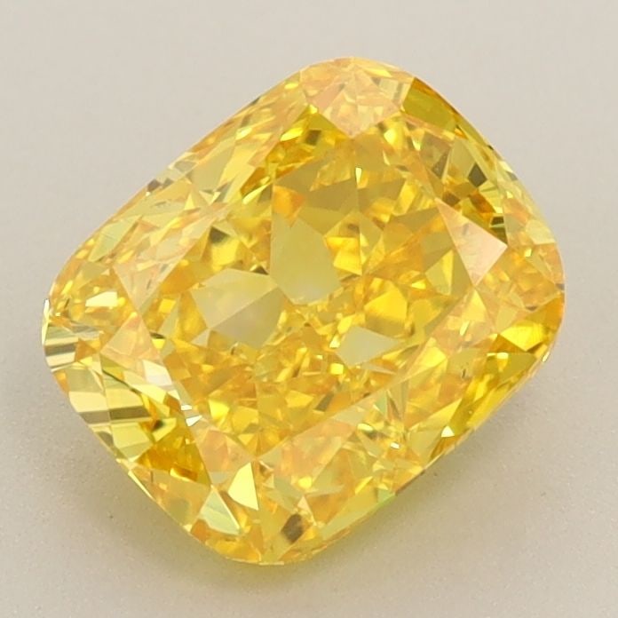Loose Diamond - CUSHION BRILLIANT 1.53ct Fancy Vivid Yellow VS1: Loose Diamond - CUSHION BRILLIANT 1.53ct Fancy Vivid Yellow VS1 Source: This is a real non-mined Diamond that has been grown in a lab Shape: CUSHION BRILLIANT Carats: 1.53 Color: Fancy Vivid Yellow Ce