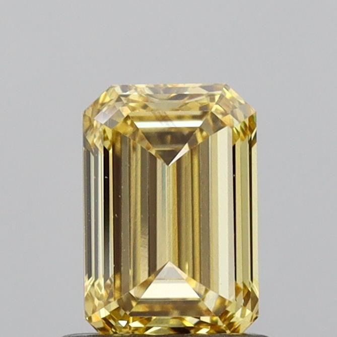 Loose Diamond - EMERALD 1.03ct Fancy Vivid Yellow VS2: Loose Diamond - EMERALD 1.03ct Fancy Vivid Yellow VS2 Source: This is a real non-mined Diamond that has been grown in a lab Shape: EMERALD Carats: 1.03 Color: Fancy Vivid Yellow Certification: NONE