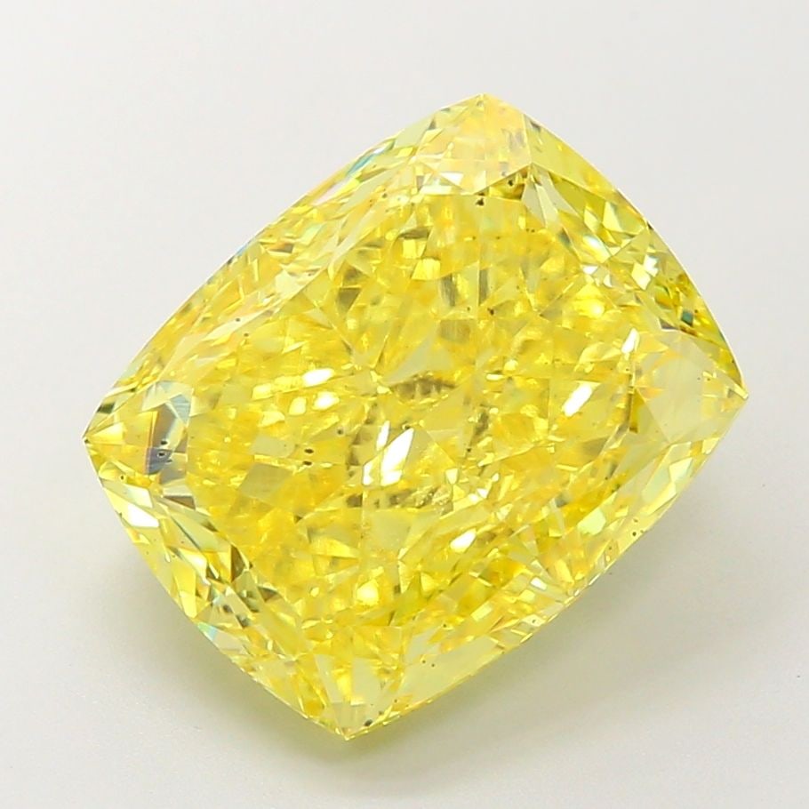 Loose Diamond - CUSHION MODIFIED 8.28ct Fancy Vivid Yellow VS2: Loose Diamond - CUSHION MODIFIED 8.28ct Fancy Vivid Yellow VS2 Source: This is a real non-mined Diamond that has been grown in a lab Shape: CUSHION MODIFIED Carats: 8.28 Color: Fancy Vivid Yellow