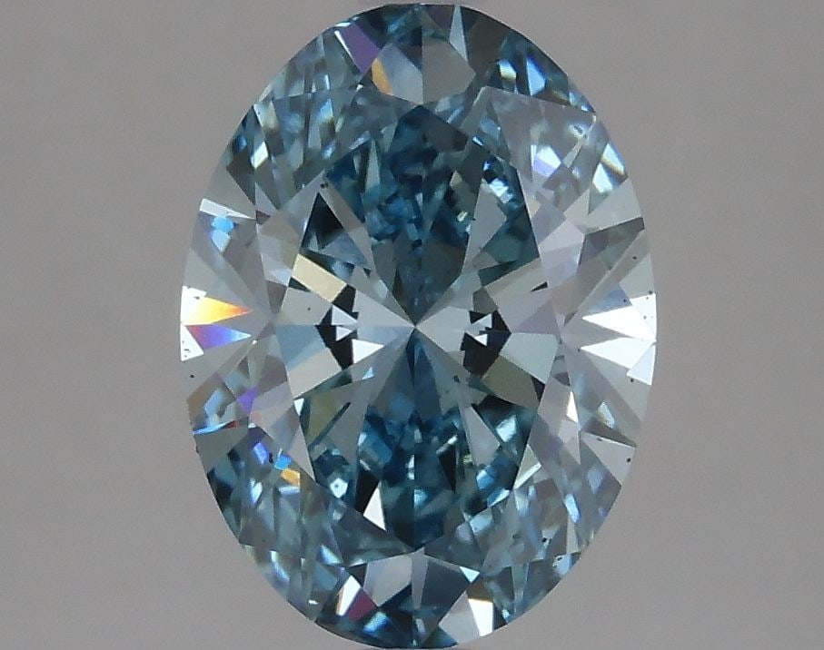 Loose Diamond - OVAL 2.49ct Fancy Vivid Blue VS2: Loose Diamond - OVAL 2.49ct Fancy Vivid Blue VS2 Source: This is a real non-mined Diamond that has been grown in a lab Shape: OVAL Carats: 2.49 Color: Fancy Vivid Blue Certification: IGI Video: