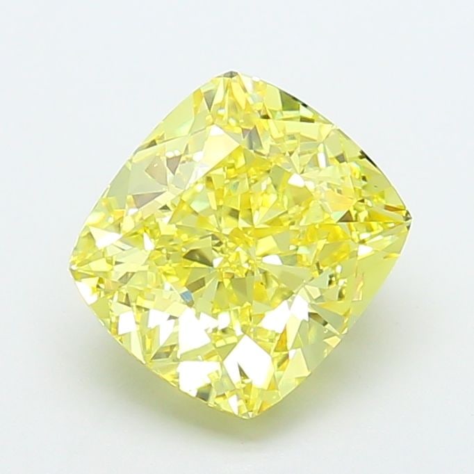 Loose Diamond - CUSHION MODIFIED 5.01ct Fancy Intense Yellow VS1: Loose Diamond - CUSHION MODIFIED 5.01ct Fancy Intense Yellow VS1 Source: This is a real non-mined Diamond that has been grown in a lab Shape: CUSHION MODIFIED Carats: 5.01 Color: Fancy Intense