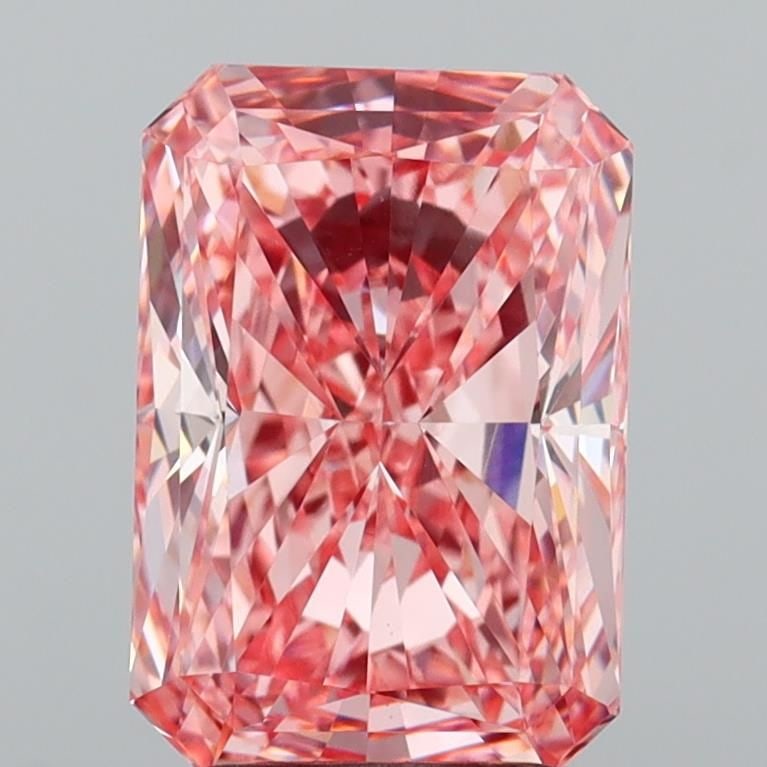 Loose Diamond - RADIANT 3.01ct Fancy Vivid Pink VVS2: Loose Diamond - RADIANT 3.01ct Fancy Vivid Pink VVS2 Source: This is a real non-mined Diamond that has been grown in a lab Shape: RADIANT Carats: 3.01 Color: Fancy Vivid Pink Certification: IGI Video: