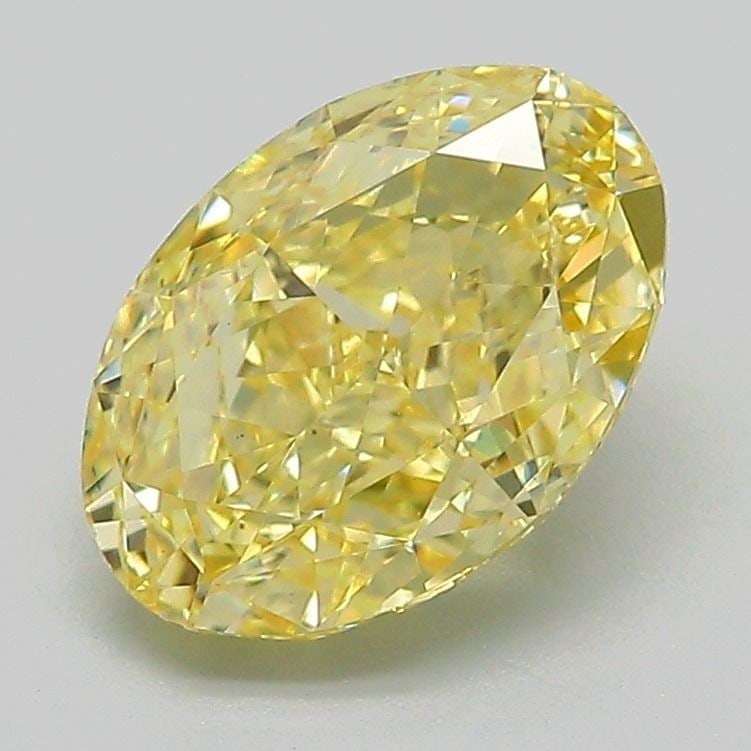 Loose Diamond - OVAL 2.26ct Fancy Intense Yellow VS1: Loose Diamond - OVAL 2.26ct Fancy Intense Yellow VS1 Source: This is a real non-mined Diamond that has been grown in a lab Shape: OVAL Carats: 2.26 Color: Fancy Intense Yellow Certification: IGI Video