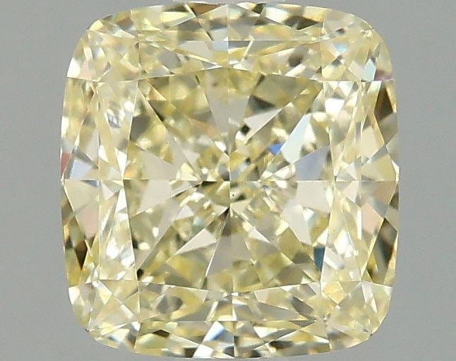 Loose Diamond - CUSHION MODIFIED 1.54ct Fancy Yellow VS1: Loose Diamond - CUSHION MODIFIED 1.54ct Fancy Yellow VS1 Source: This is a real non-mined Diamond that has been grown in a lab Shape: CUSHION MODIFIED Carats: 1.54 Color: Fancy Yellow Certification: I