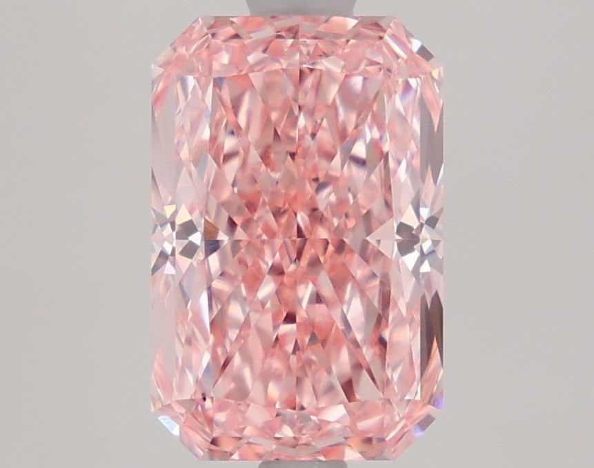 Loose Diamond - RADIANT 2.57ct Fancy Vivid Pink VS1: Loose Diamond - RADIANT 2.57ct Fancy Vivid Pink VS1 Source: This is a real non-mined Diamond that has been grown in a lab Shape: RADIANT Carats: 2.57 Color: Fancy Vivid Pink Certification: IGI Video: