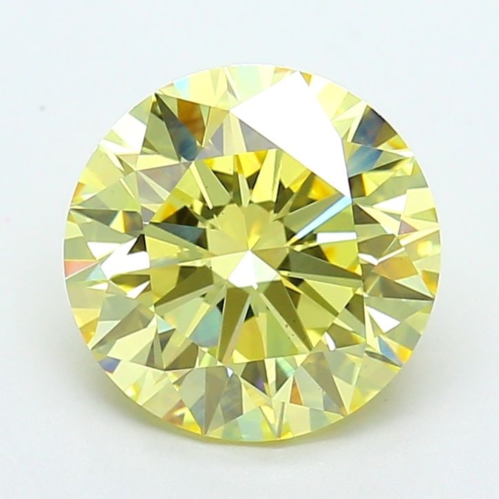 Ideal Loose Diamond - ROUND 4.13ct Fancy Intense Yellow VS1 (1 of 1)