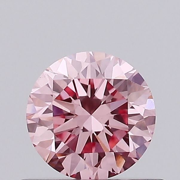Loose Diamond - ROUND 0.44ct Fancy Intense Pink VS1: Loose Diamond - ROUND 0.44ct Fancy Intense Pink VS1 Source: This is a real non-mined Diamond that has been grown in a lab Shape: ROUND Carats: 0.44 Color: Fancy Intense Pink Certification: NONE Video:
