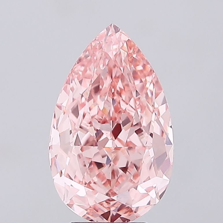Loose Diamond - PEAR 5.64ct Fancy Vivid Pink VS1: Loose Diamond - PEAR 5.64ct Fancy Vivid Pink VS1 Source: This is a real non-mined Diamond that has been grown in a lab Shape: PEAR Carats: 5.64 Color: Fancy Vivid Pink Certification: IGI Video: