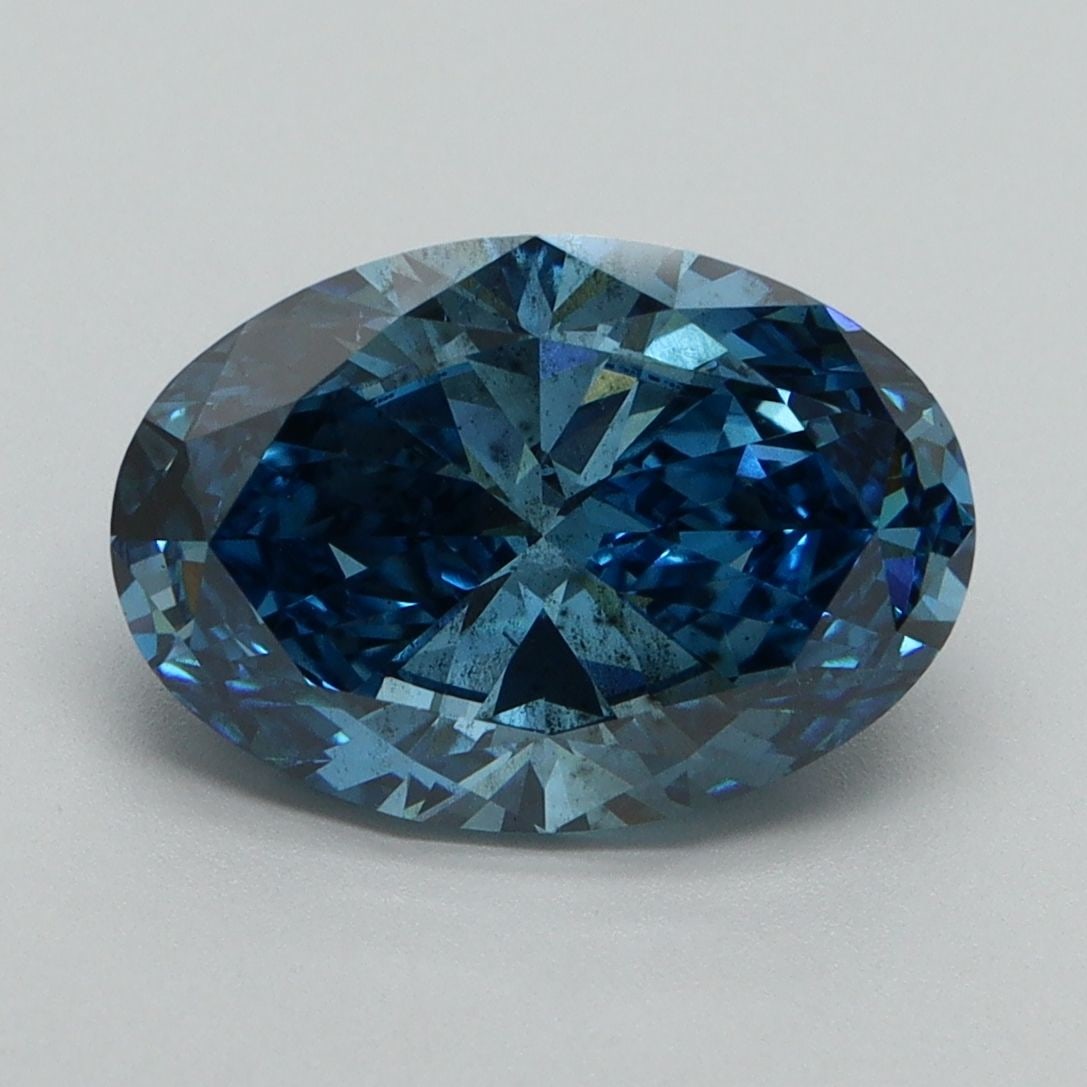 Loose Diamond - OVAL 3.01ct Fancy Vivid Blue SI2: Loose Diamond - OVAL 3.01ct Fancy Vivid Blue SI2 Source: This is a real non-mined Diamond that has been grown in a lab Shape: OVAL Carats: 3.01 Color: Fancy Vivid Blue Certification: IGI Video: