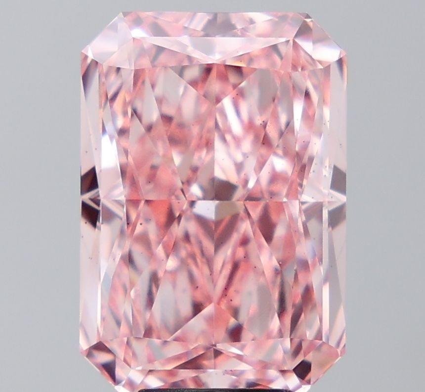 Loose Diamond - RADIANT 9.54ct Fancy Vivid Pink VS2: Loose Diamond - RADIANT 9.54ct Fancy Vivid Pink VS2 Source: This is a real non-mined Diamond that has been grown in a lab Shape: RADIANT Carats: 9.54 Color: Fancy Vivid Pink Certification: IGI Video: