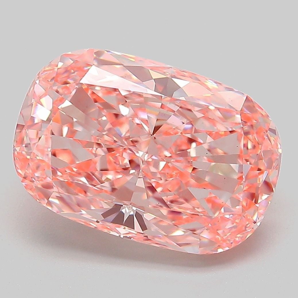 Loose Diamond - CUSHION MODIFIED 5.23ct Fancy Vivid Pink VS1: Loose Diamond - CUSHION MODIFIED 5.23ct Fancy Vivid Pink VS1 Source: This is a real non-mined Diamond that has been grown in a lab Shape: CUSHION MODIFIED Carats: 5.23 Color: Fancy Vivid Pink Certific