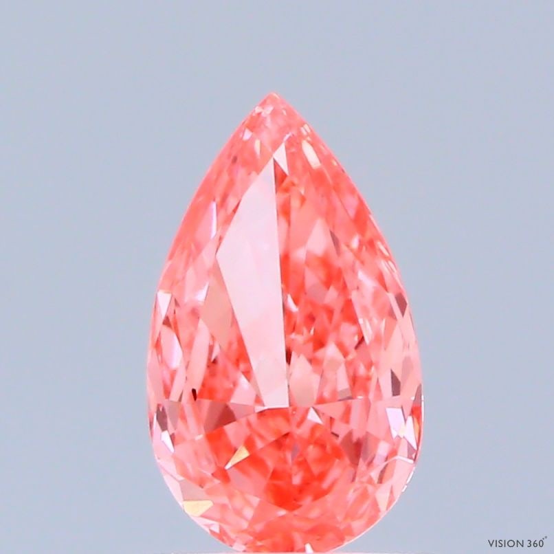 Loose Diamond - PEAR 0.66ct Fancy Vivid Pink VVS1: Loose Diamond - PEAR 0.66ct Fancy Vivid Pink VVS1 Source: This is a real non-mined Diamond that has been grown in a lab Shape: PEAR Carats: 0.66 Color: Fancy Vivid Pink Certification: IGI Video: