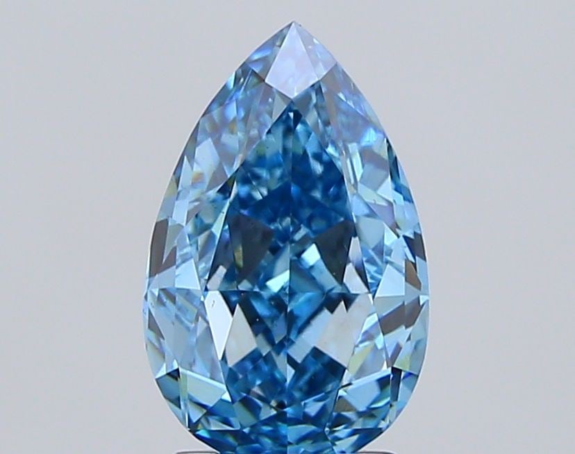 Loose Diamond - PEAR 3.04ct Fancy Vivid Blue VS2: Loose Diamond - PEAR 3.04ct Fancy Vivid Blue VS2 Source: This is a real non-mined Diamond that has been grown in a lab Shape: PEAR Carats: 3.04 Color: Fancy Vivid Blue Certification: IGI Video:
