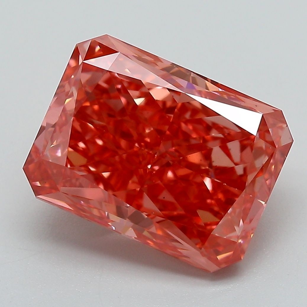 Loose Diamond - RADIANT 5.1ct Fancy Vivid Pink VS1: Loose Diamond - RADIANT 5.1ct Fancy Vivid Pink VS1 Source: This is a real non-mined Diamond that has been grown in a lab Shape: RADIANT Carats: 5.1 Color: Fancy Vivid Pink Certification: IGI Video: