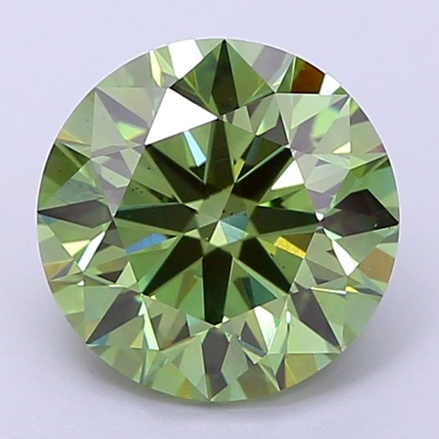 Ideal Loose Diamond - ROUND 2.17ct Fancy Vivid Green VS2: Ideal Loose Diamond - ROUND 2.17ct Fancy Vivid Green VS2 Source: This is a real non-mined Diamond that has been grown in a lab Shape: ROUND Carats: 2.17 Color: Fancy Vivid Green Certification: IGI Vid