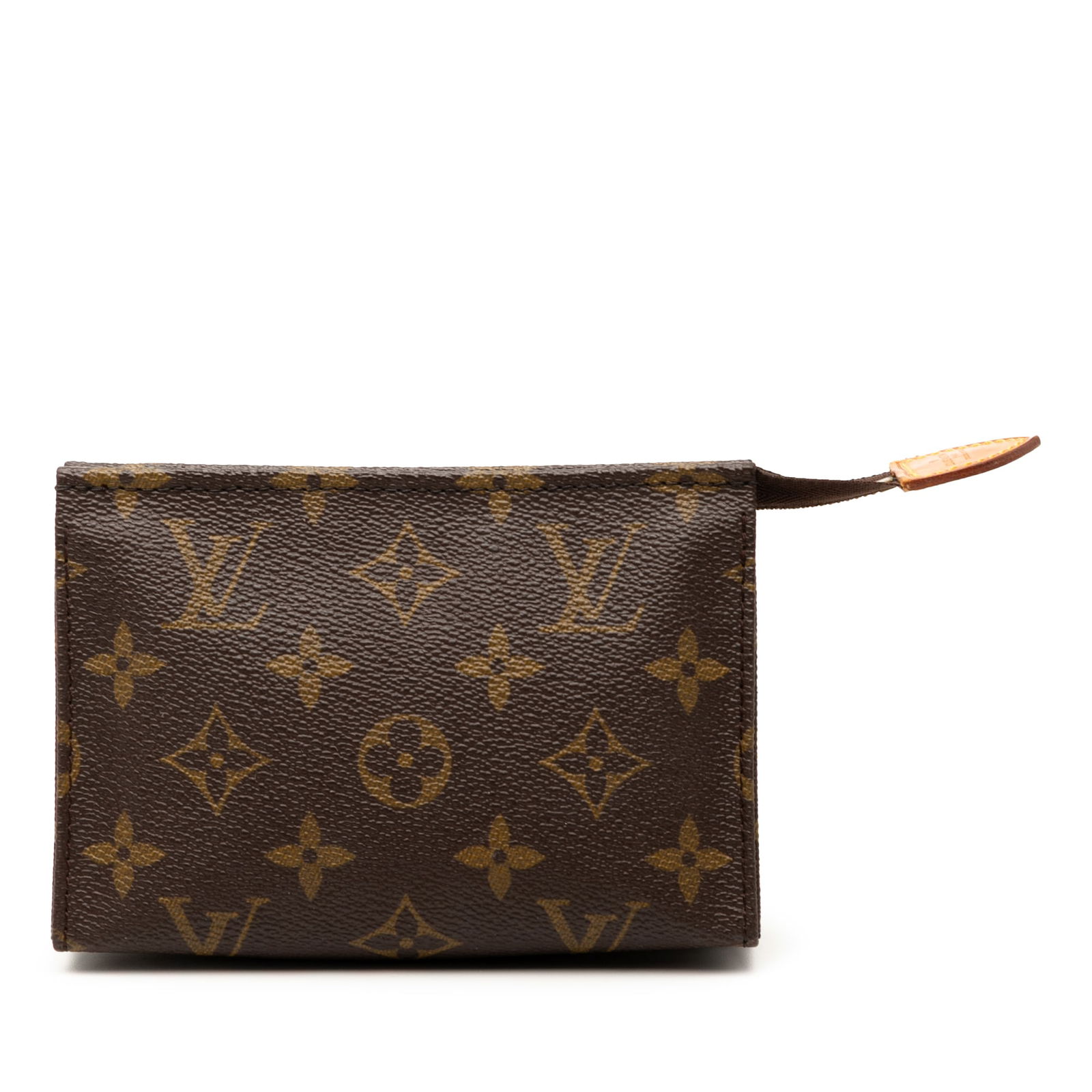 Monogram Toiletry Pouch 15 by Louis Vuitton Brown Canvas with Zip Closure: Monogram Toiletry Pouch 15 by Louis Vuitton Brown Canvas with Zip Closure This Louis Vuitton Monogram Toiletry Pouch 15 features the signature monogram canvas exterior with a top zip closure. The pouc