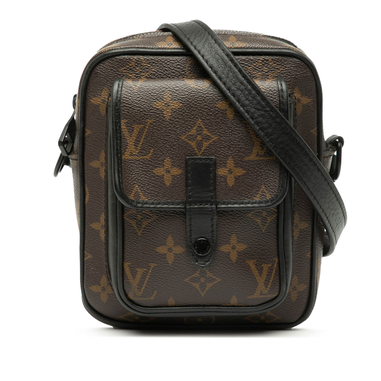 Louis Vuitton Christopher Monogram Macassar Crossbody Bag with Leather Trim: Louis Vuitton Christopher Monogram Macassar Crossbody Bag with Leather Trim This Louis Vuitton Monogram Macassar Christopher Wearable bag features a monogram canvas body with leather trim and an adjus