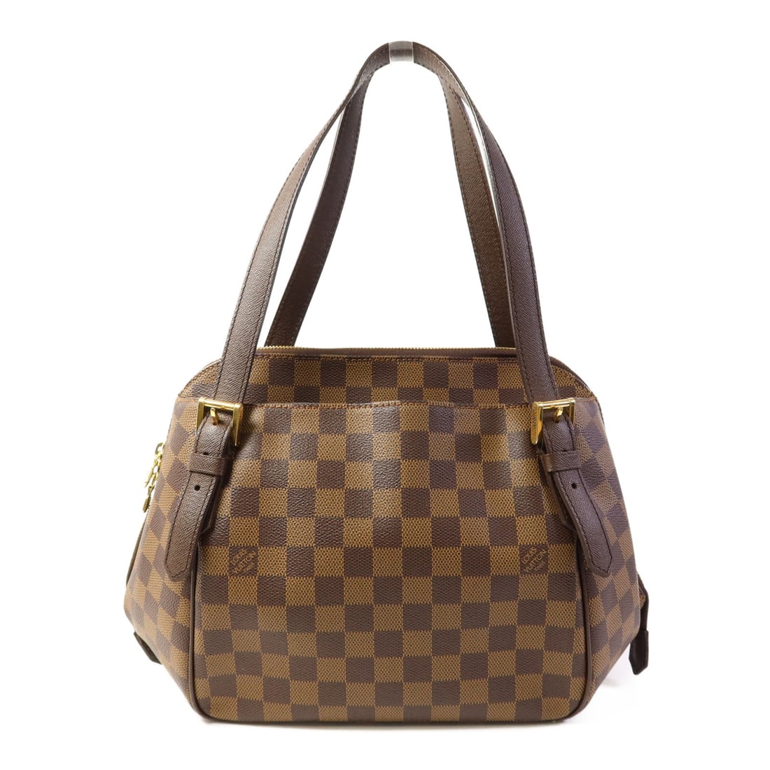 LOUIS VUITTON Belem MM Shoulder Bag N51174 Damier Brown GHW: LOUIS VUITTON Belem MM Shoulder Bag N51174 Damier Brown GHW Introducing the Louis Vuitton Belem MM Shoulder Bag, a sophisticated blend of style and functionality. This exquisite bag features a classic