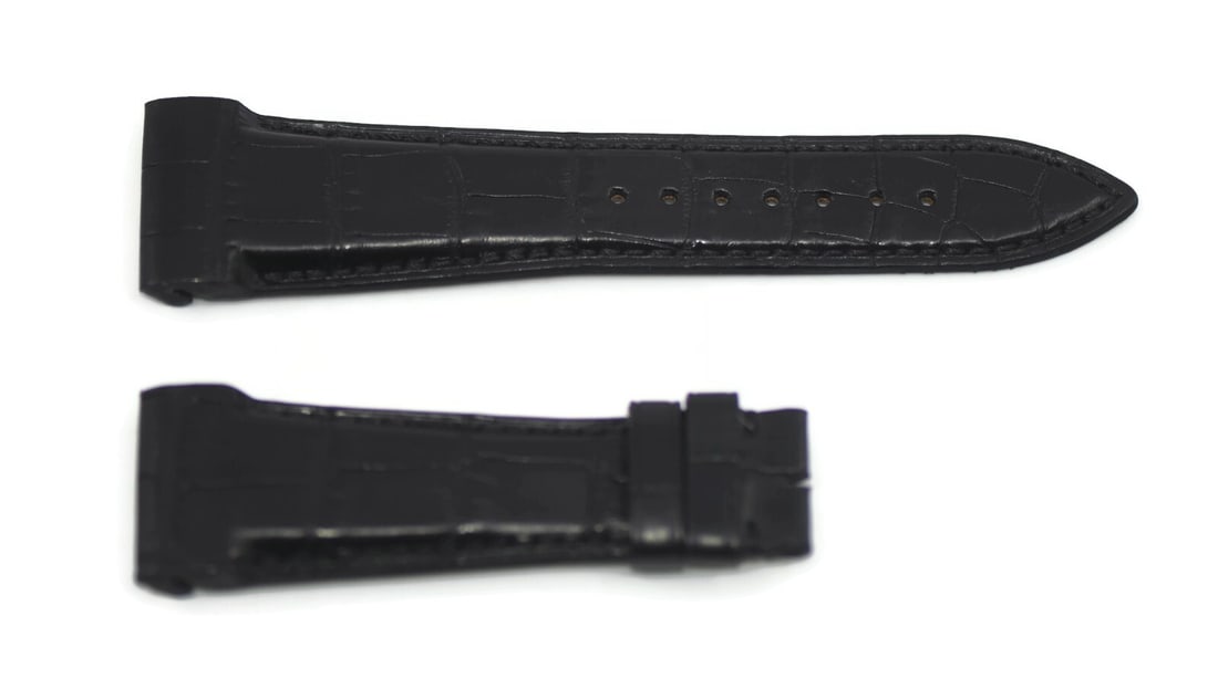 Ulysse Nardin Black Leather Watch Strap 24mm Authentic (1 of 2)