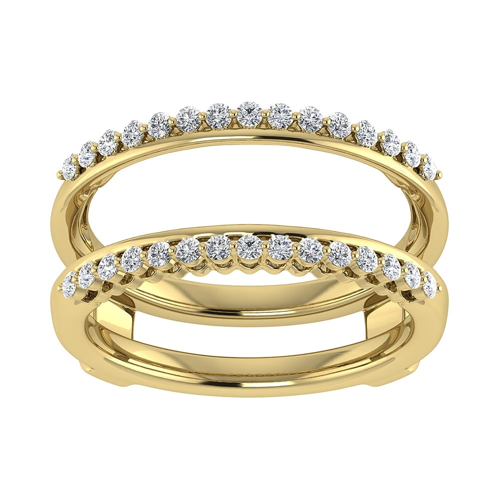 14K Yellow Gold 1/2 Ct.Tw. Diamond Guard Ring: 14K Yellow Gold 1/2 Ct.Tw. Diamond Guard Ring 14k Yellow Gold Stone Color: G-h Stone Clarity: I1 This item may take 2-5 weeks for shipping. PLEASE NOTE: Framed, Large, or heavy items do not have shipp