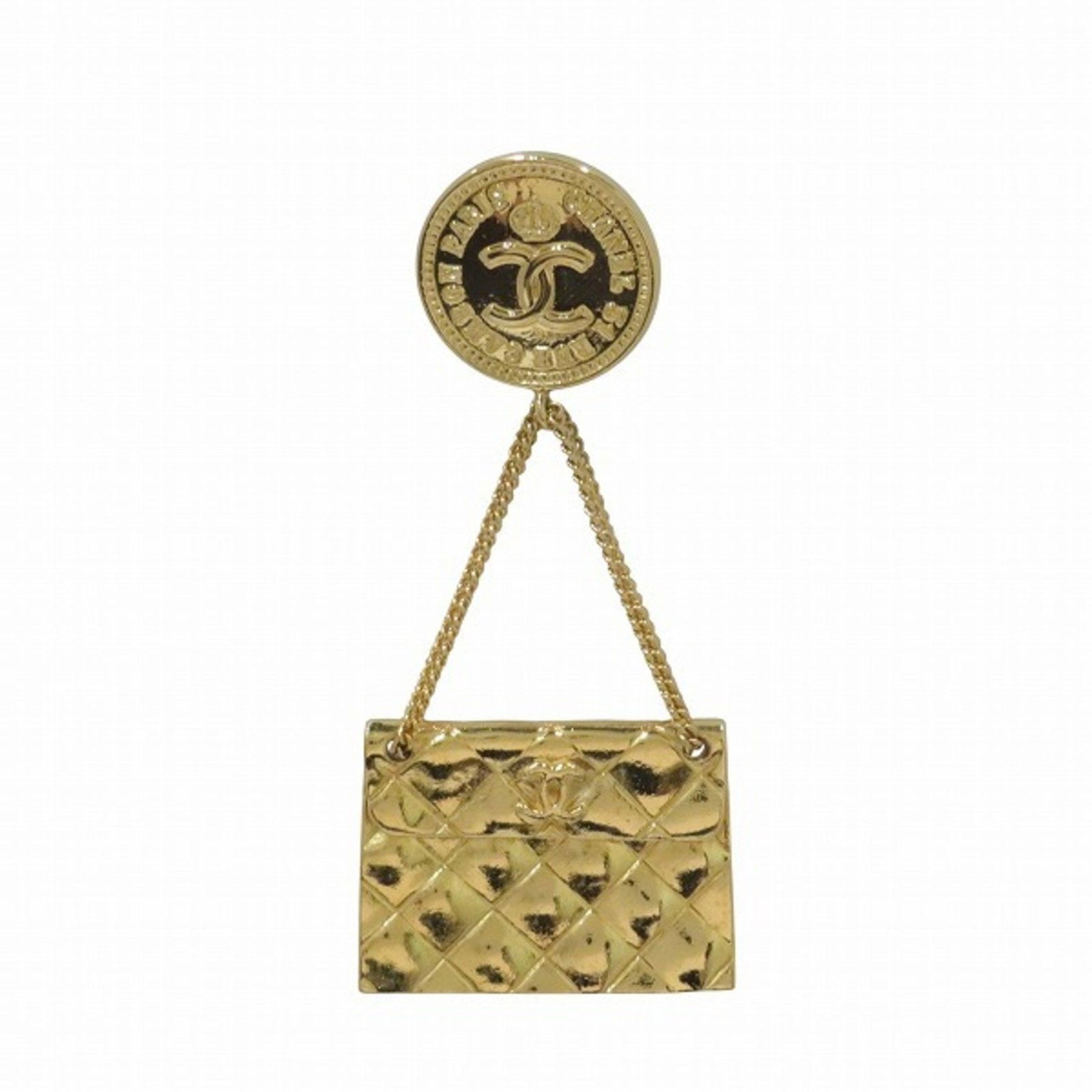 Gold Plated Chanel Cambon Brooch 2.5cm x 3.5cm (1 of 9)