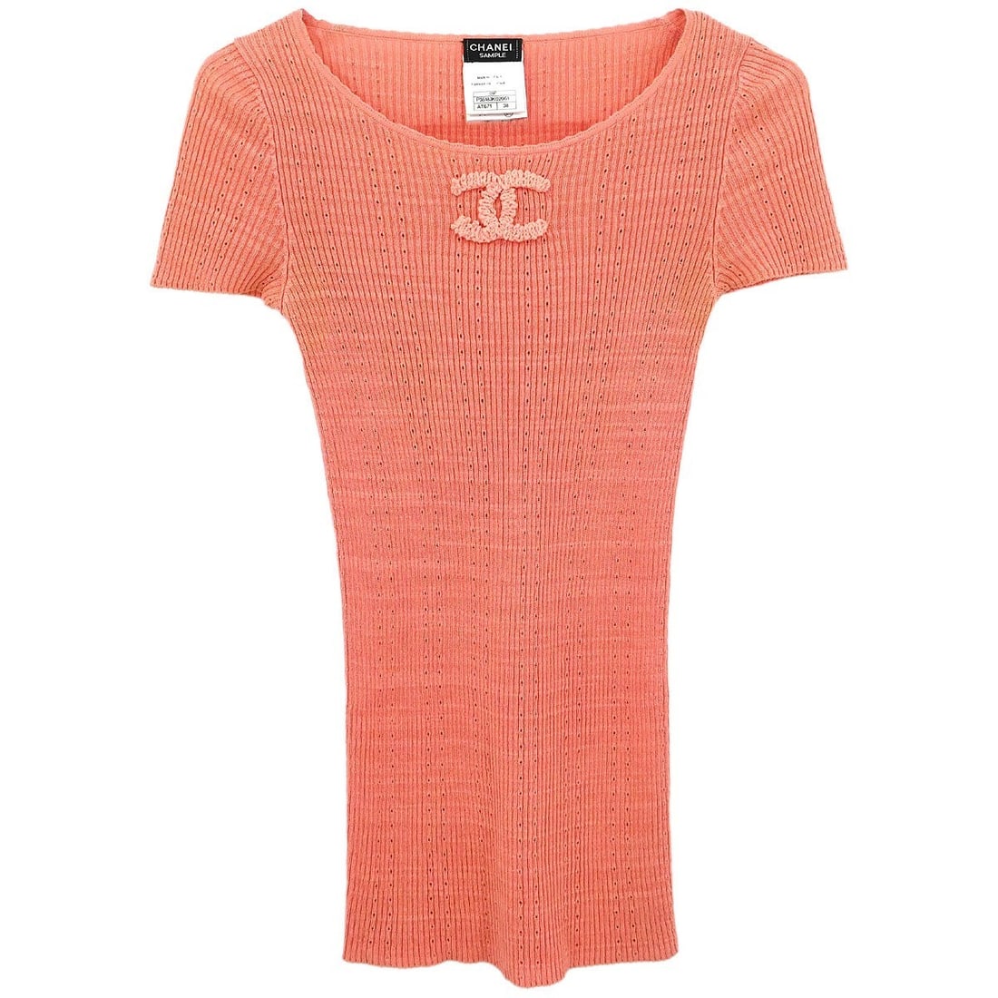 Chanel Pink Short Sleeve T-Shirt Size 38 Casual Italy (1 of 10)