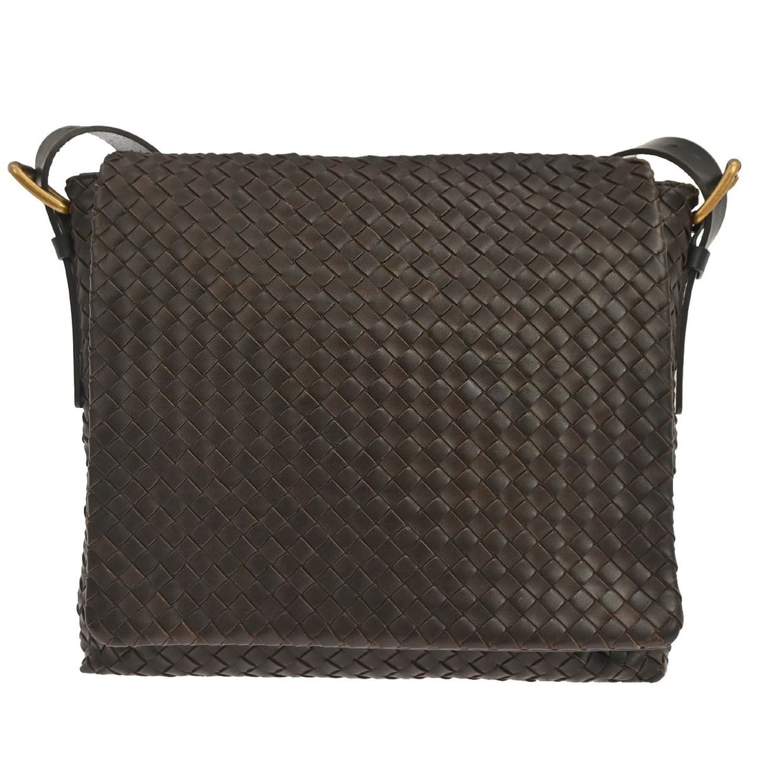 Bottega Veneta Intrecciato Brown Leather Medium Shoulder Bag (1 of 11)