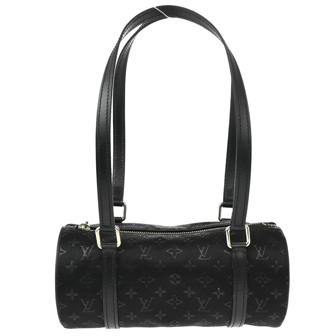 Louis Vuitton Mini Little Papillon Black Monogram Satin Handbag M92352: Louis Vuitton Mini Little Papillon Black Monogram Satin Handbag M92352 This Louis Vuitton Little Papillon handbag features the iconic monogram pattern on black satin, complemented by double handles an