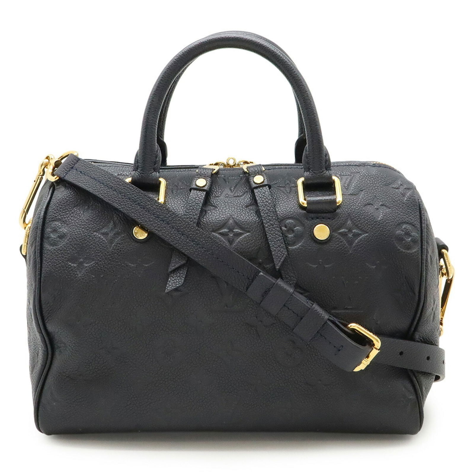 Louis Vuitton Speedy Bandouliere 25 Black Leather Satchel Bag France (1 of 1)