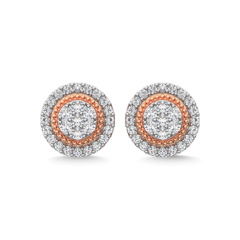14K Rose Gold Diamond 1/2 Ct.Tw. Fashion Earrings (1 of 4)