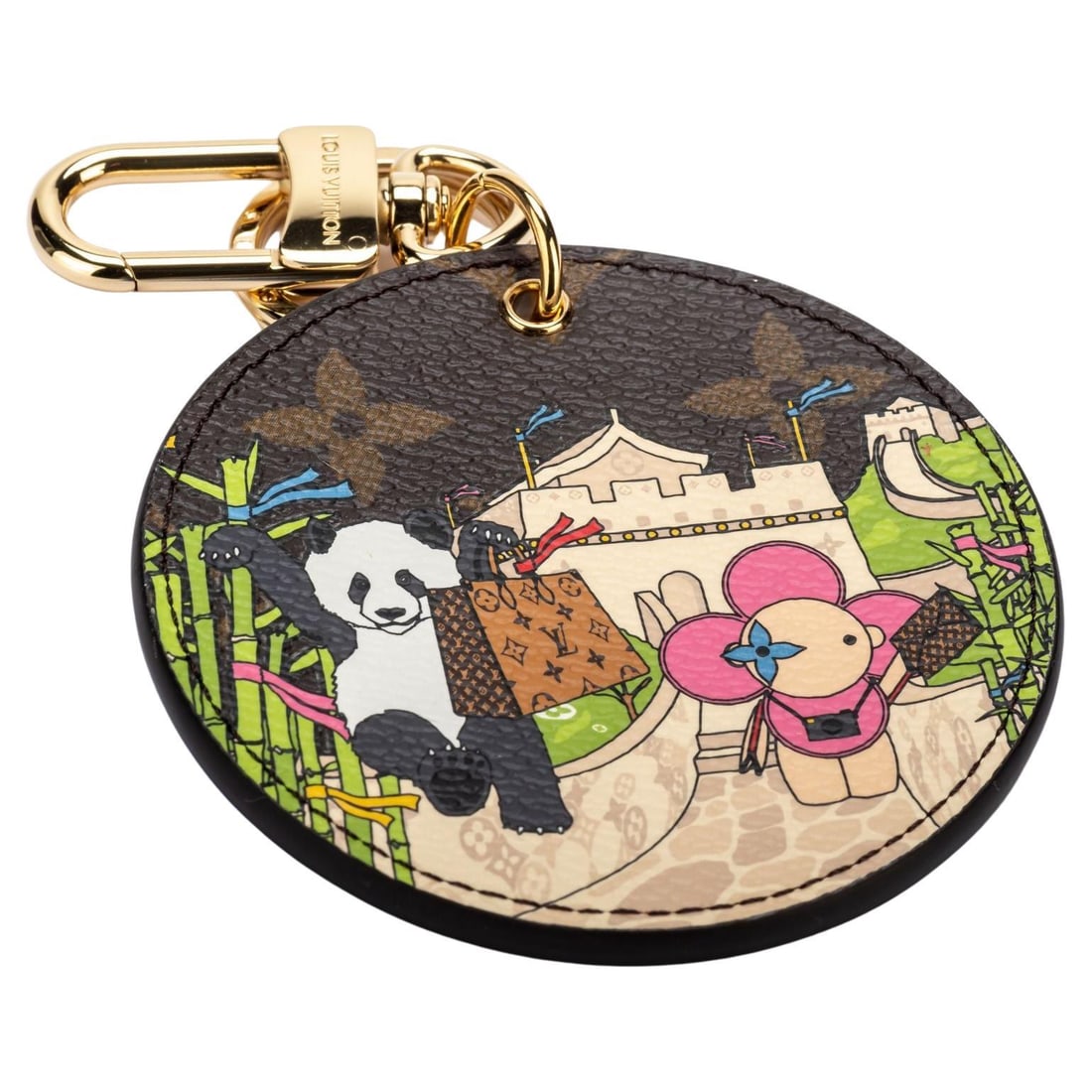 Louis Vuitton 2021 China Wall Bag Charm Key Ring: Louis Vuitton 2021 China Wall Bag Charm Key Ring This Louis Vuitton Monogram 2021 Christmas Animation China Wall Bag Charm Key Ring is a delightful accessory crafted from Louis Vuitton's signature mon