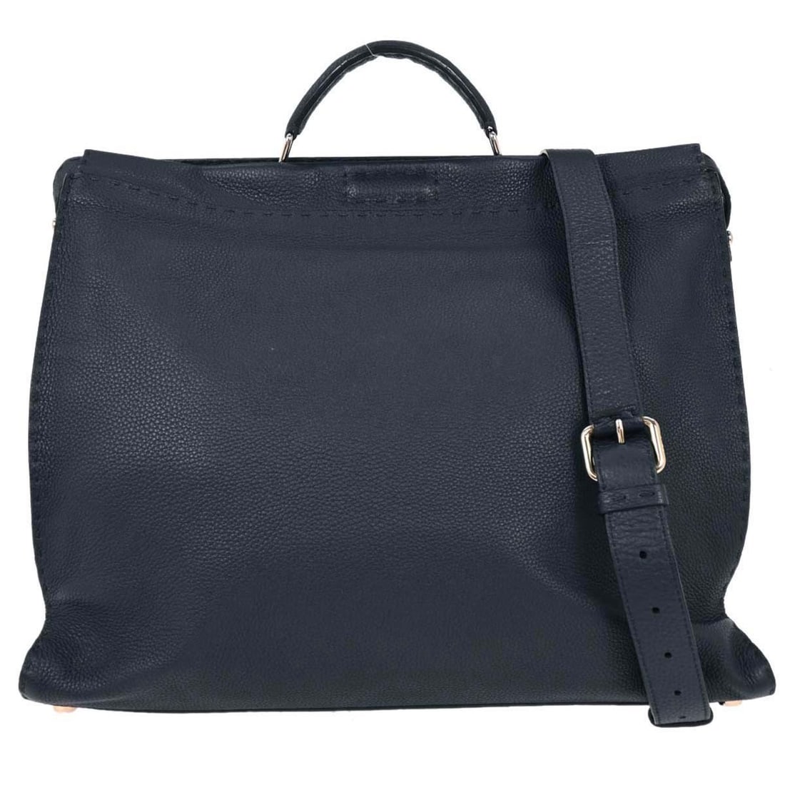 Fendi Navy Leather Peekaboo Fit Monster Handbag 7VA354-2MR-158-0501: Fendi Navy Leather Peekaboo Fit Monster Handbag 7VA354-2MR-158-0501 Discover the exquisite Fendi Navy Peekaboo Fit Monster 2-way Handbag, a perfect blend of elegance and functionality. Crafted from hi