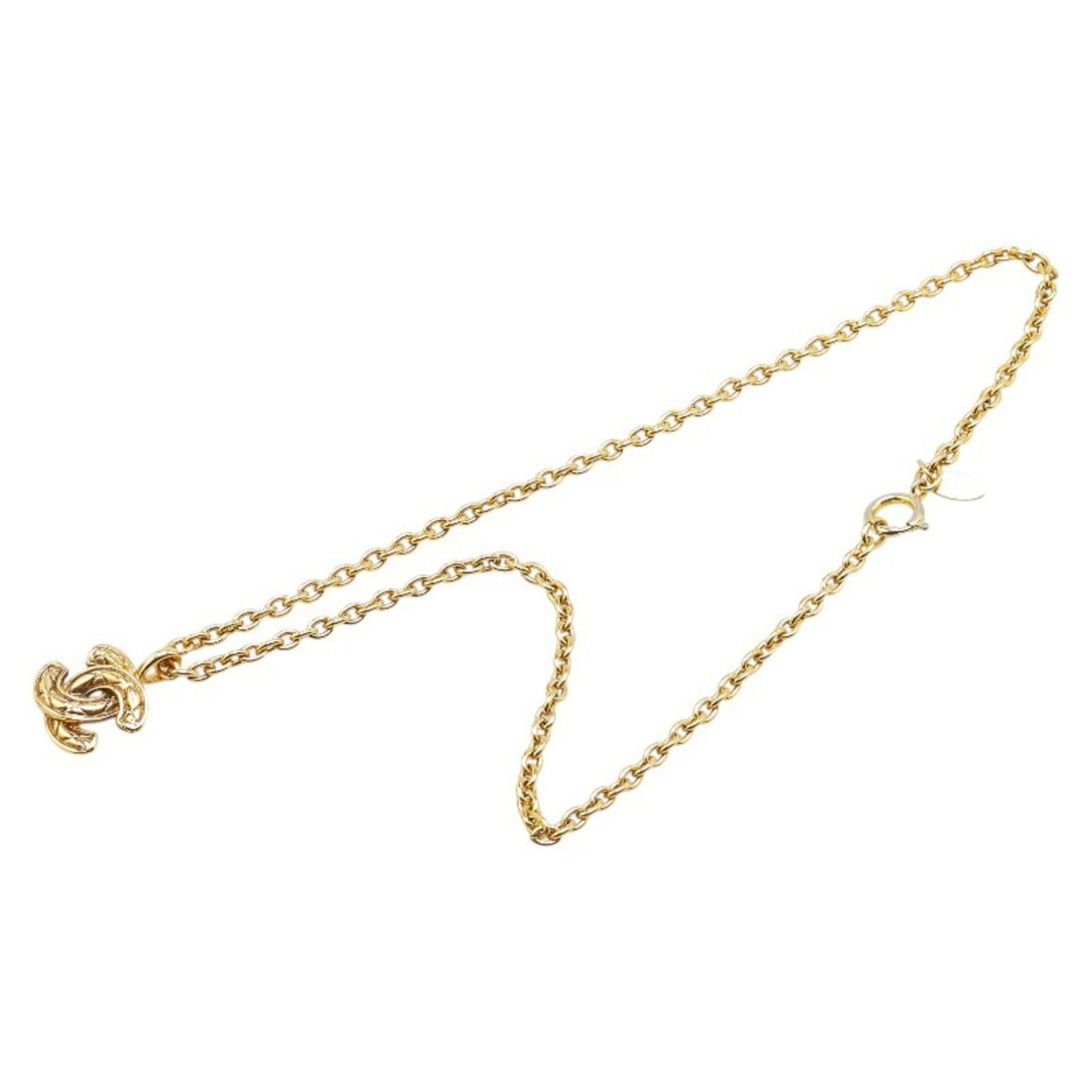 Chanel Coco Mark Gold Plated Pendant Necklace 54.5 cm (1 of 1)