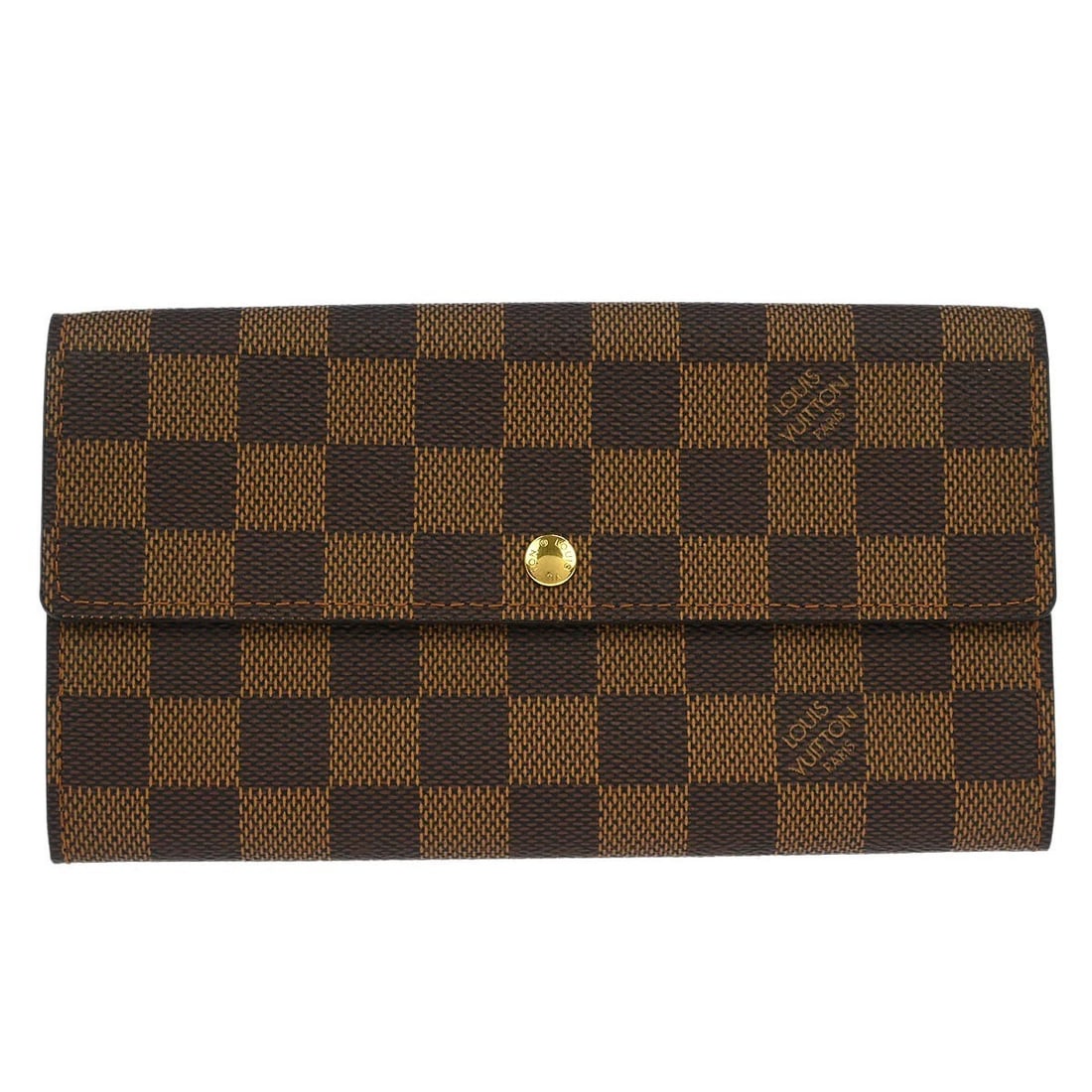 Louis Vuitton Damier Canvas Brown Folding Credit Wallet N61724 Spain (1 of 7)