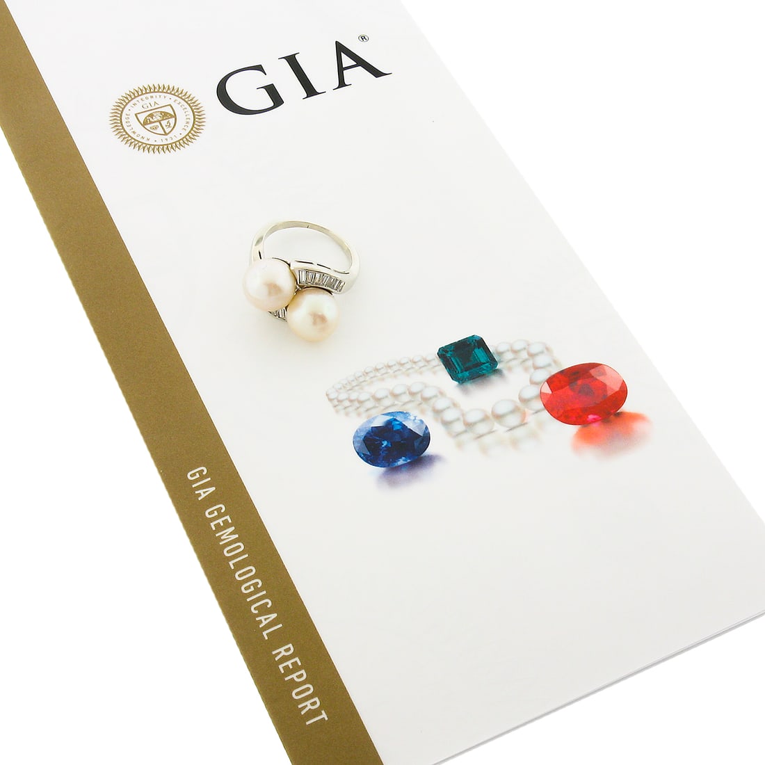 Vintage 14K White Gold GIA Akoya Pearl Baguette Diamond Bypass Ring: Vintage 14K White Gold GIA Akoya Pearl Baguette Diamond Bypass Ring This exquisite vintage cocktail ring is crafted from solid 14K white gold, featuring a stunning bypass design that showcases two GIA