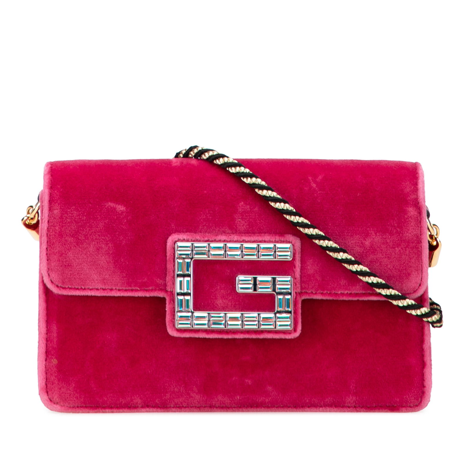 Gucci Crystal GG Velvet Broadway Crossbody Pink Fabric Bag: Gucci Crystal GG Velvet Broadway Crossbody Pink Fabric Bag Introducing the Gucci Crystal GG Velvet Broadway Crossbody, a stylish and luxurious accessory perfect for any occasion. This chic bag feature