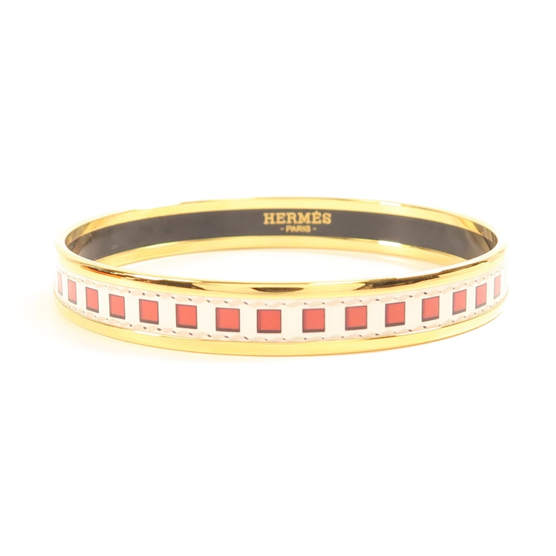 HERMES Quadrige Bangle Grey Red White Luxury Accessory (1 of 8)