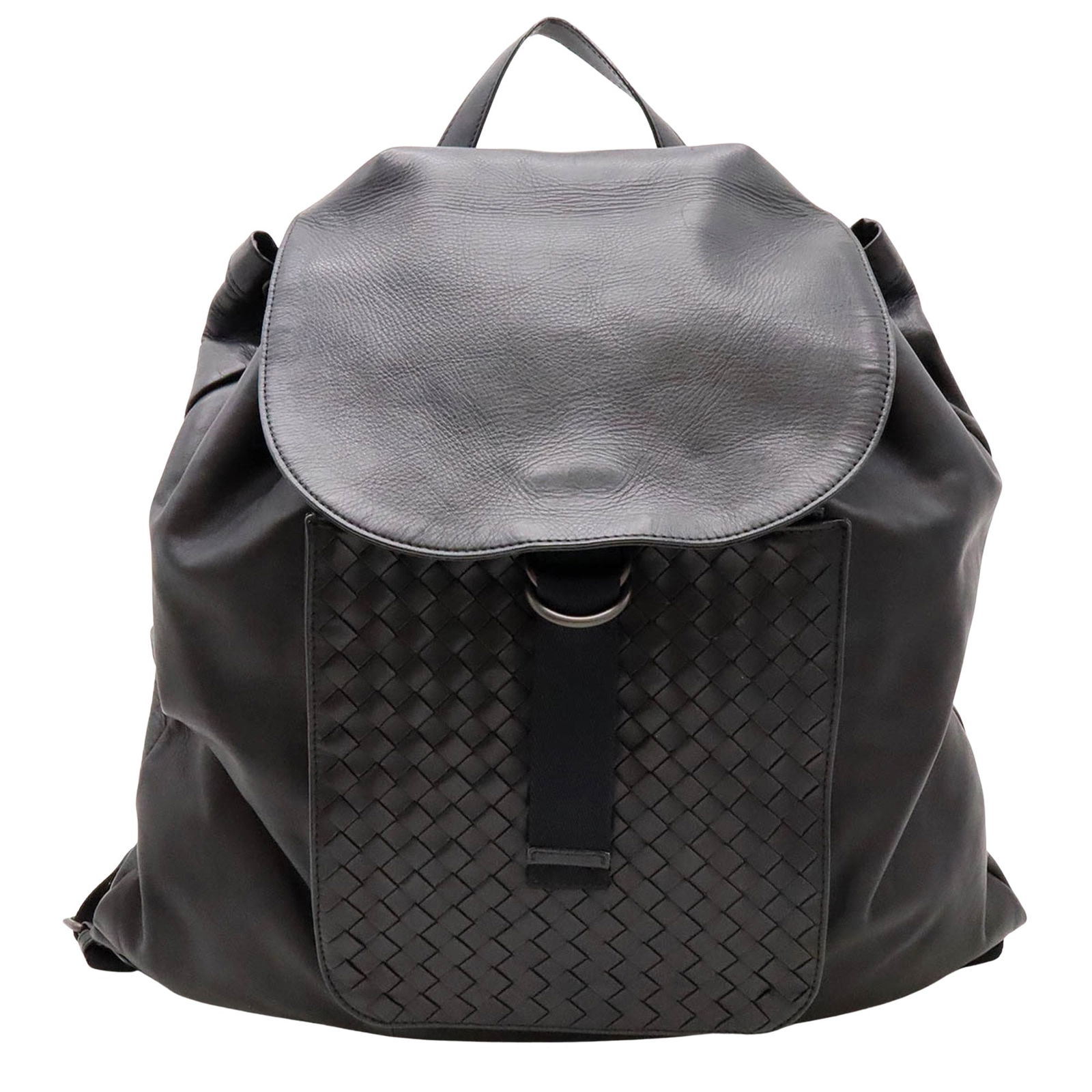 Black Pony-Style Calfskin Intrecciato Backpack by Bottega Veneta (1 of 9)