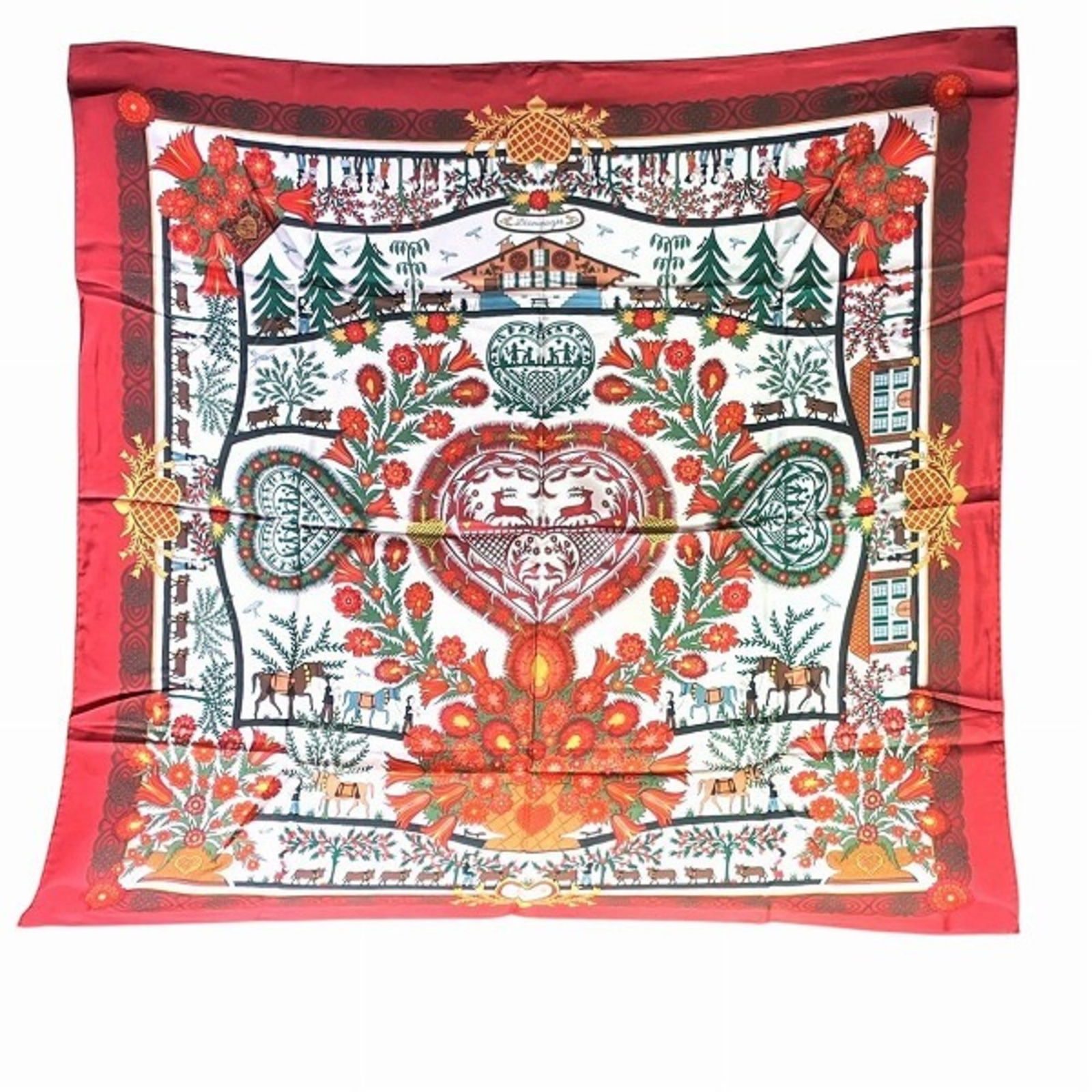 Silk Scarf Hermes Carre 90 Multicolor 90cm Square (1 of 1)