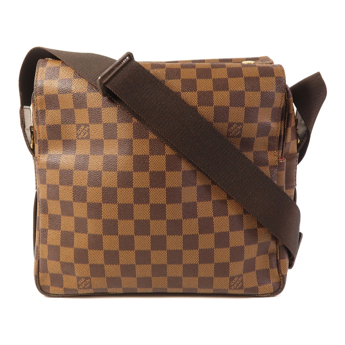 Louis Vuitton Naviglio Shoulder Bag N45255 GHW Brown PVC Canvas: Louis Vuitton Naviglio Shoulder Bag N45255 GHW Brown PVC Canvas Introducing the Louis Vuitton Naviglio Shoulder Messenger Bag, a stylish and functional piece perfect for everyday use. Crafted from dur