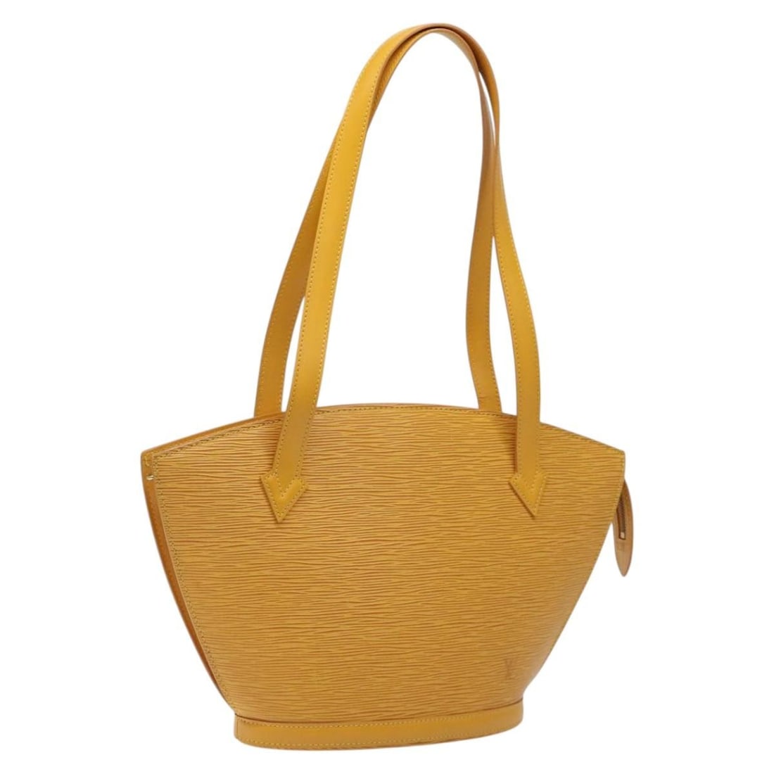 Louis Vuitton Epi Saint Jacques Yellow Shoulder Bag M52339: Louis Vuitton Epi Saint Jacques Yellow Shoulder Bag M52339 This elegant shoulder bag from LOUIS VUITTON is crafted from premium Epi leather in a vibrant yellow shade. The Saint Jacques Poignees Long B