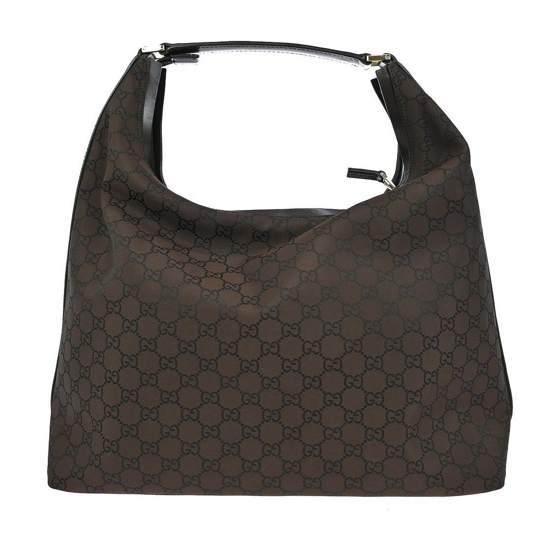 Gucci GG Brown Canvas Medium Top Handle Tote Bag 257279: Gucci GG Brown Canvas Medium Top Handle Tote Bag 257279 This medium-sized Gucci GG tote handbag features the iconic brown canvas exterior with matching brown leather handles and a brown interior linin