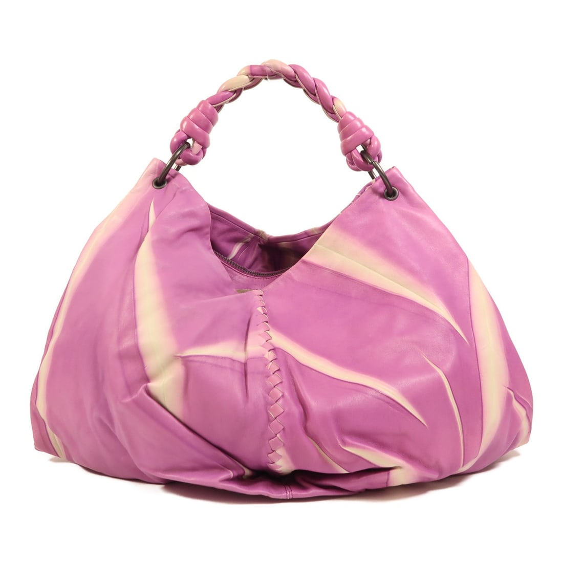 BOTTEGA VENETA Purple Lambskin Leather Shoulder Bag Italy (1 of 18)