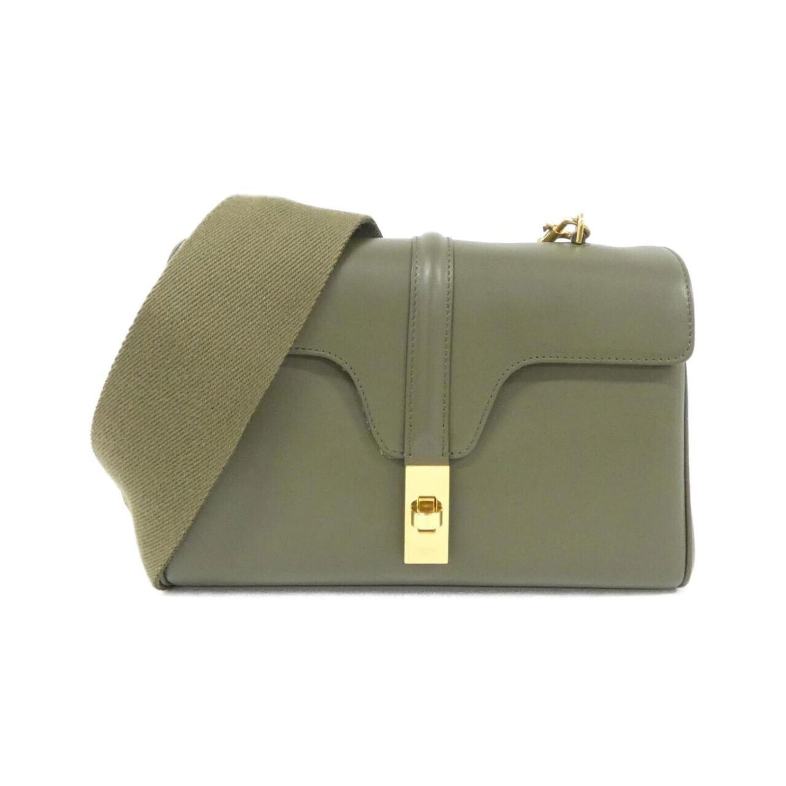 Green Leather SOFT 16 Shoulder Bag by Celine 16cm x 24cm: Green Leather SOFT 16 Shoulder Bag by Celine 16cm x 24cm This Celine SOFT 16 handbag features a green leather exterior and is designed for women. It offers a spacious interior and showcases Italian cr