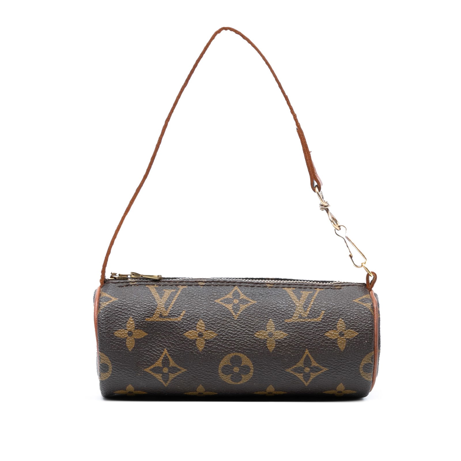 Louis Vuitton Monogram Papillon Pochette Brown Canvas Bag: Louis Vuitton Monogram Papillon Pochette Brown Canvas Bag The Louis Vuitton Monogram Papillon Pochette is an elegant handbag crafted from signature monogram canvas. It features a detachable leather st