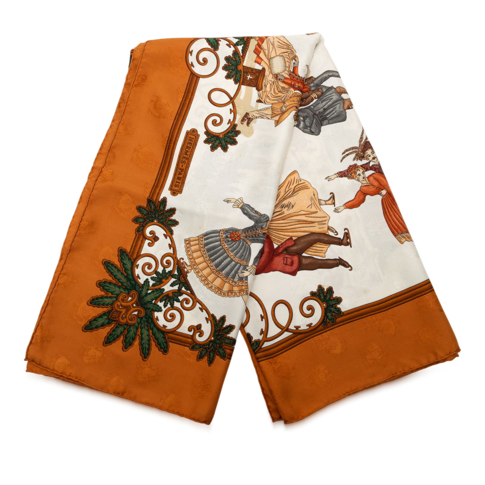 Joies d Hiver White Silk Scarf by Hermes (1 of 8)