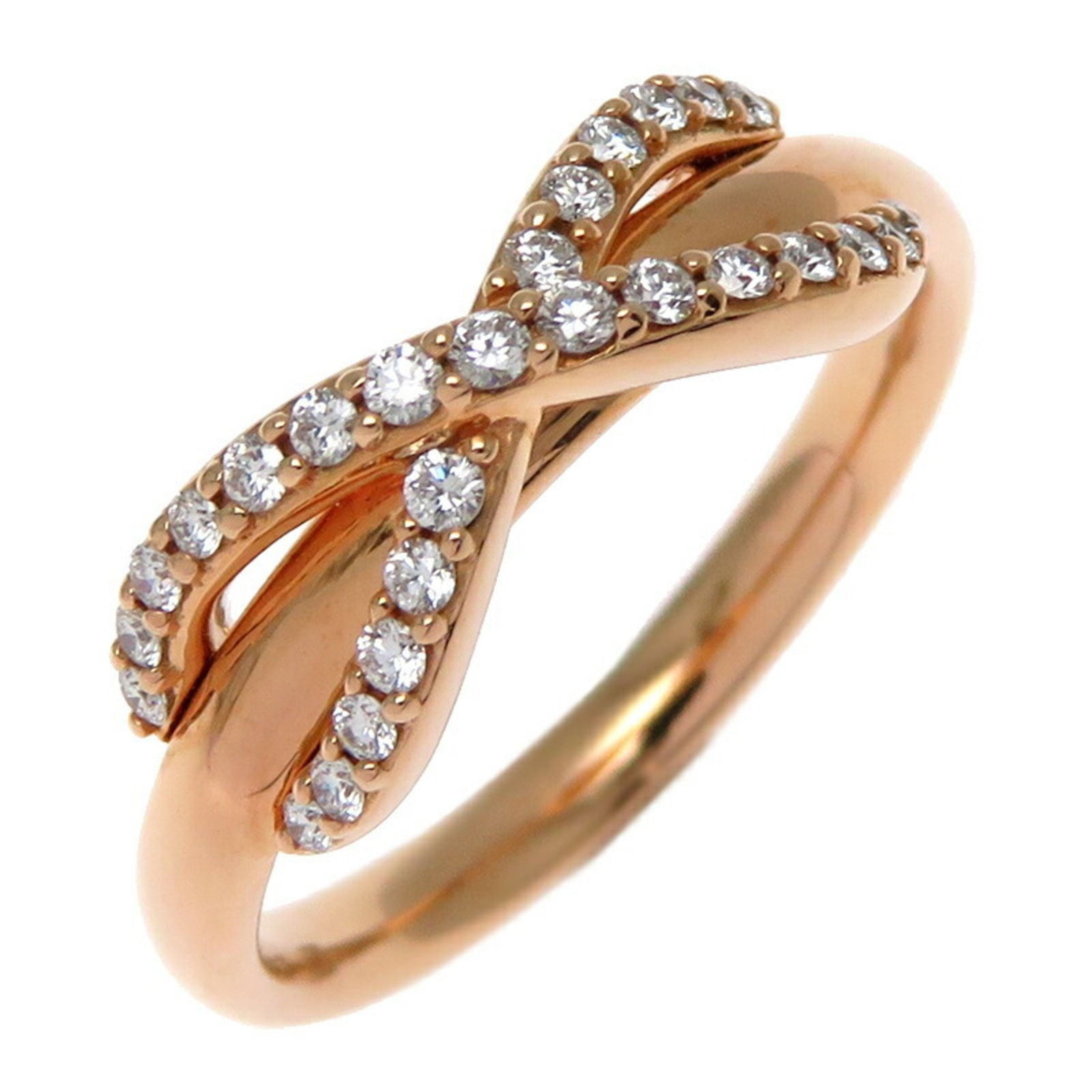 Rose Gold Tiffany Infinity Bracelet for Women: Rose Gold Tiffany Infinity Bracelet for Women This Tiffany & Co. Infinity model is crafted from rose gold and features a gold color. Designed for women, this piece was made in Italy. The item is in go