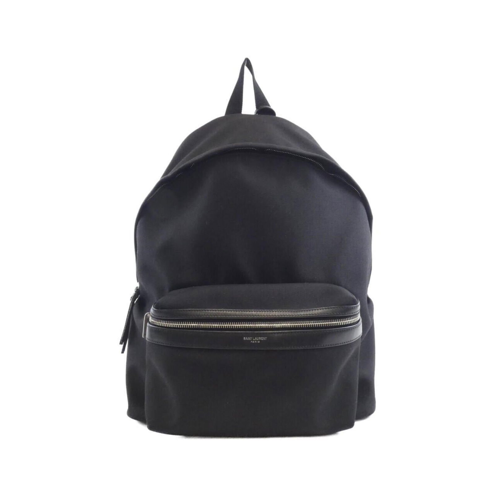 Black Saint Laurent City Backpack Synthetic Material Unisex: Black Saint Laurent City Backpack Synthetic Material Unisex This Saint Laurent City Backpack features a sleek black design crafted from synthetic material. It offers a spacious interior and practical
