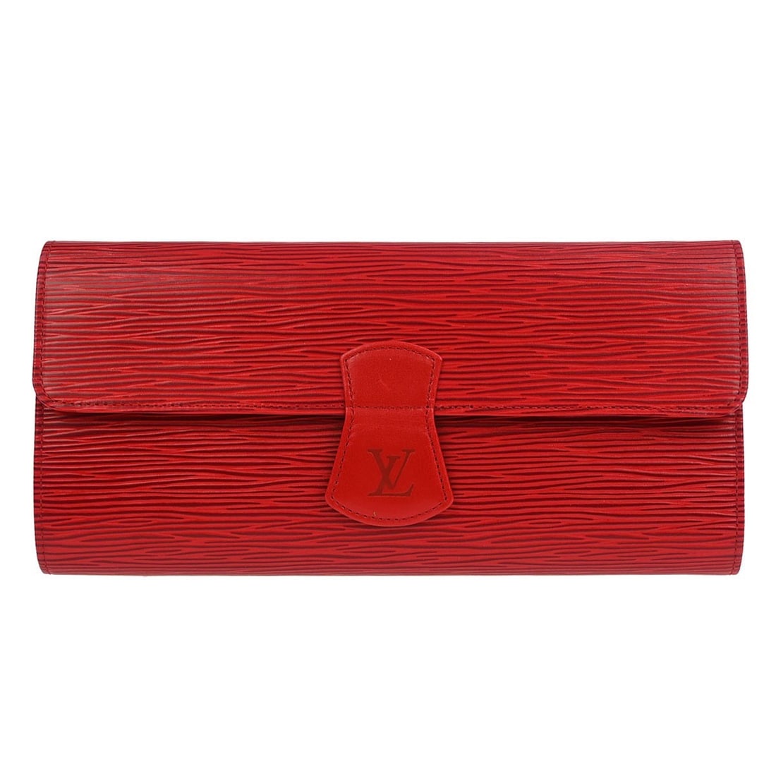 Louis Vuitton Red Epi Rouleau Schmucketui Pouch M48357: Louis Vuitton Red Epi Rouleau Schmucketui Pouch M48357 This stylish Louis Vuitton Red Epi Rouleau Schmucketui Rot Pouch is crafted from high-quality Epi leather, featuring a striking red exterior and