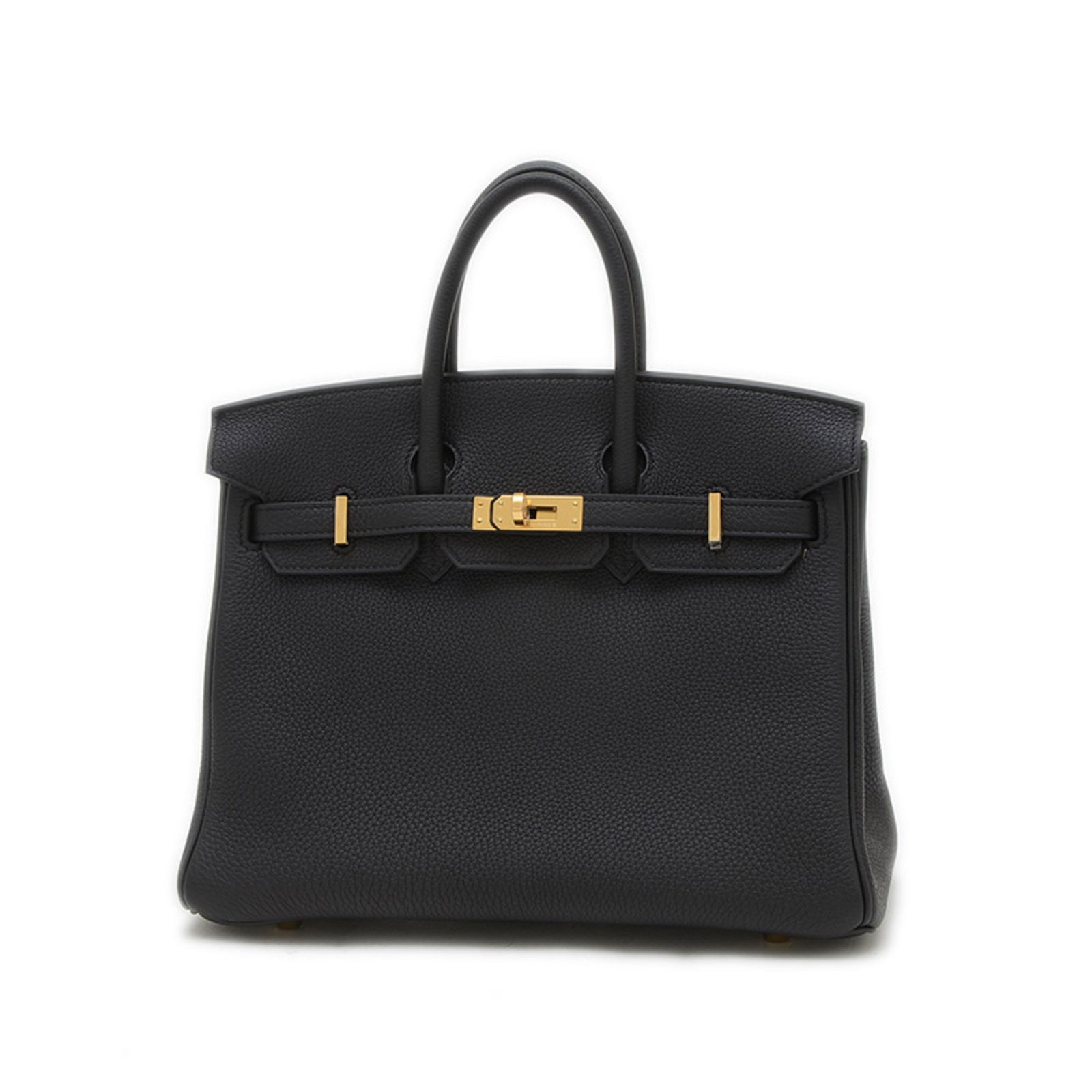Black Leather Birkin 25 Handbag by Hermes France: Black Leather Birkin 25 Handbag by Hermes France This Hermes Birkin 25 handbag features a classic black leather exterior and is crafted in France. It is designed for women and offers a compact yet fun